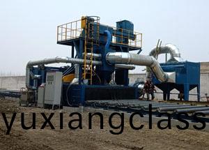 青(qing)島平(ping)度Q6940鋼闆抛(pao)丸(wan)機使用現(xian)場