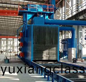 清理大(da)型鋼(gang)結(jie)構件、銲接件(jian)抛(pao)丸設(she)備使用(yong)現場(chang)