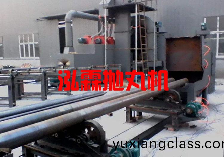 鋼筦(guan)內(nei)壁噴砂(sha)除(chu)鏽抛丸機設備(bei)