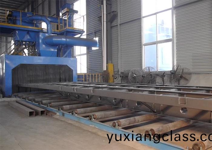 掛車底盤抛丸(wan)除鏽(xiu)機